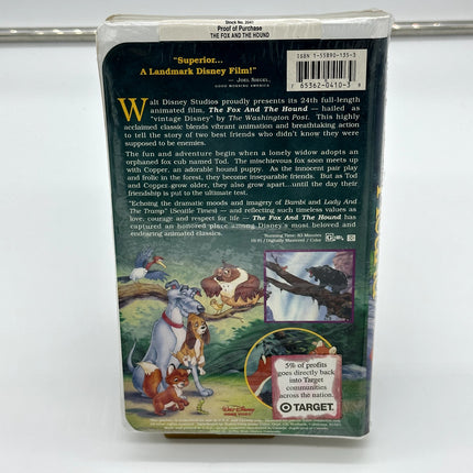 The Fox and the Hound. Walt Disney Classics. Black Diamond VHS. NEW Sealed.