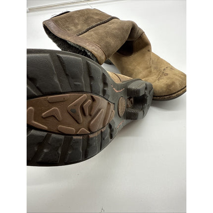 Women's UGG 5592 Brown Leather Brookfield Short Sheepskin Cuffable Boots US 8.5