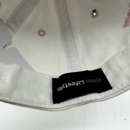 NWT BMW white hat cap adjustable hook and loop