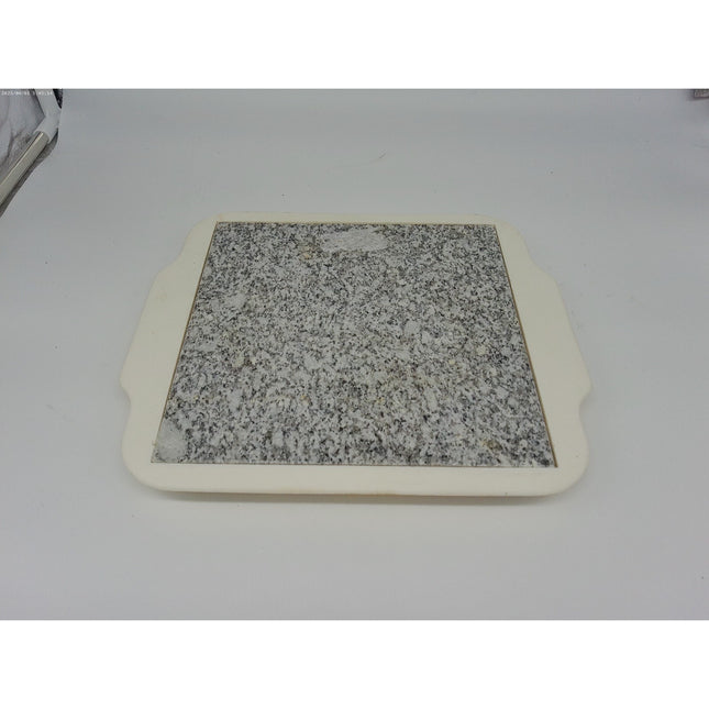 Hot Warming 7.75 Stone Plate with Cool Handles 10 x 9 Inches Microwaveable