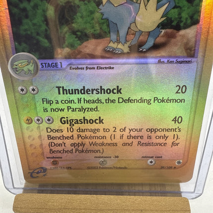 EX Ruby & Sapphire MANECTRIC Reverse Holo 39/109 UNCOMMON Pokemon Card 2003