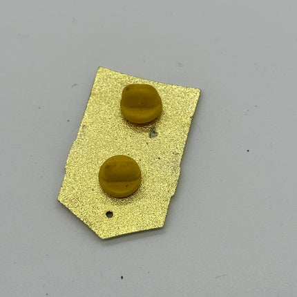 Christmas Vintage Santa's Secret Service Agent Pin gold and red