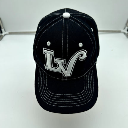 Vintage Las Vegas Sportscap Hat Black white stitching hook n loop adjustable hat