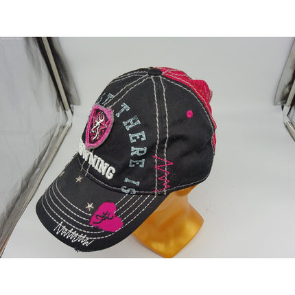 Vintage Ducks Browning Hat Cap 1990s Black hook and loop Embroidered Hunting