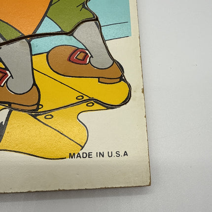 Vintage Playskool Wooden Puzzles Mickey Mouse Pluto Pinocchio Minnie Mouse Comp