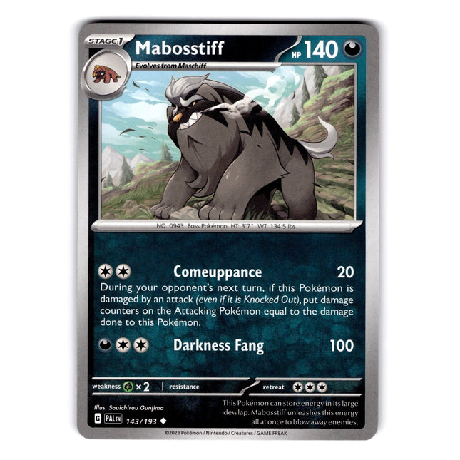 Mabosstiff Uncommon SV02: Paldea Evolved 143/193 NM