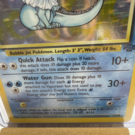 Vaporeon 12/64 Jungle Unlimited Holo