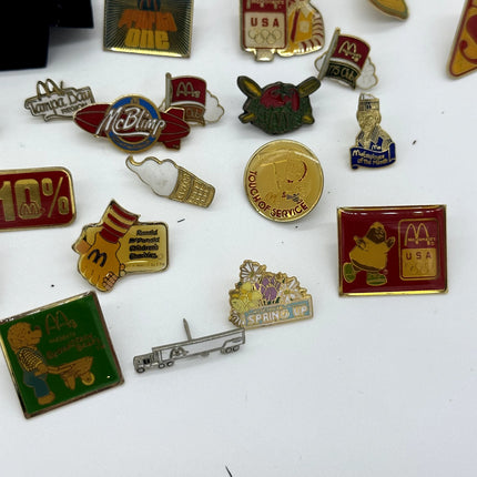 Lot Of 60+ Mcdonalds pins, mcdonalds worker pins, executive pin, and more