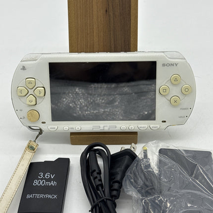 Sony PSP-1000 Console White Japan Model PSP Tested Working W/ Charger, Memory,
