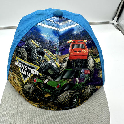 VTG Monster Jam baseball hat cap youth snapback all over print monster truck