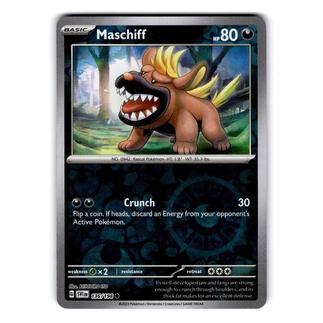 Maschiff Common SV01: Scarlet & Violet Base Set 136/198 NM