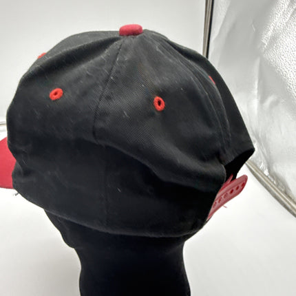 ROST Headwear Black/red Hat Snapback Ball Cap, HUSTL’N Adjustable, Flat Brim!