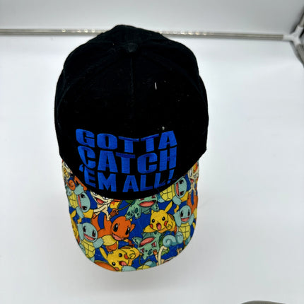 Pokemon Gotta Catch 'Em All Snapback Hat Cap youth size vintage black and blue