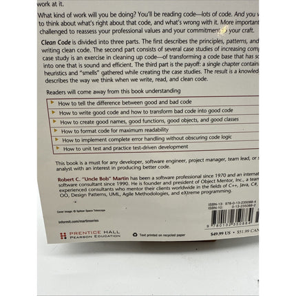 Clean Code: A Handbook of Agile Software Craftsmanship