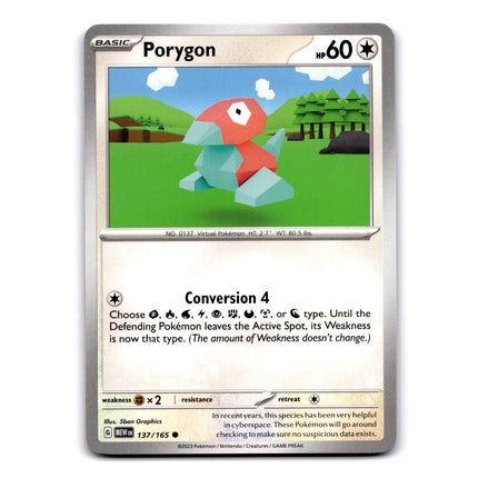 Porygon Common SV: Scarlet & Violet 151 137/165 NM