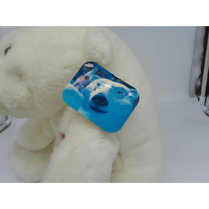 Vintage 1995 Coca Cola White Polar Bear Teddy Plush Toy 11" with tag