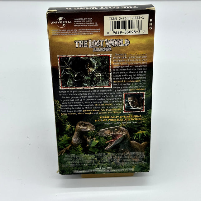 Vtg Jurassic Park II The Lost World VHS Tape Lenticular Hologram Poster Dinosaur