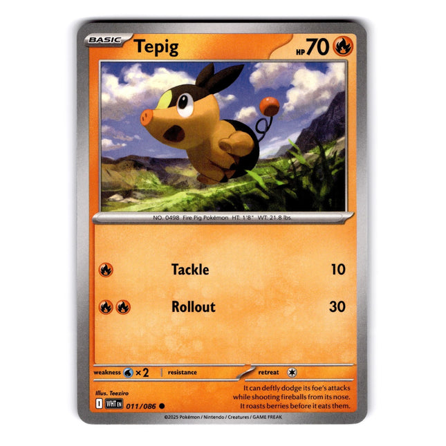 Tepig Common SV: White Flare 011/086 NM