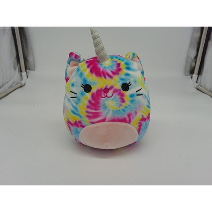 Squishmallow 6” Talisa the Tie Dye Unicorn Cat Kitty with Silver Horn