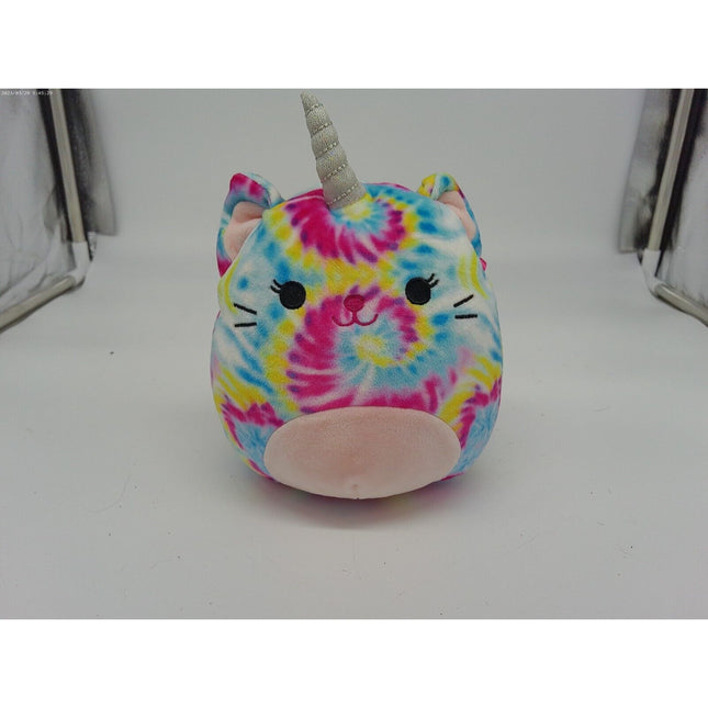Squishmallow 6” Talisa the Tie Dye Unicorn Cat Kitty with Silver Horn