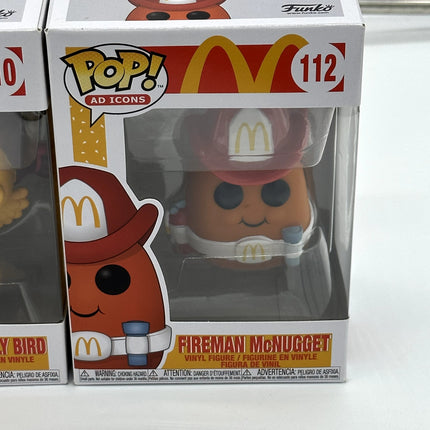 Funko Pop! Birdie Early Bird McDonalds #110 Fireman McNugget #112 - NIB