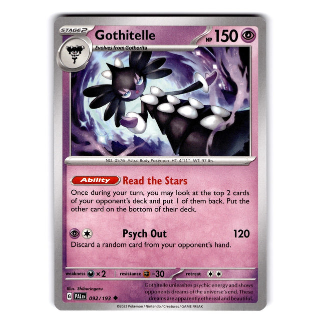 Gothitelle Uncommon SV02: Paldea Evolved 092/193 NM