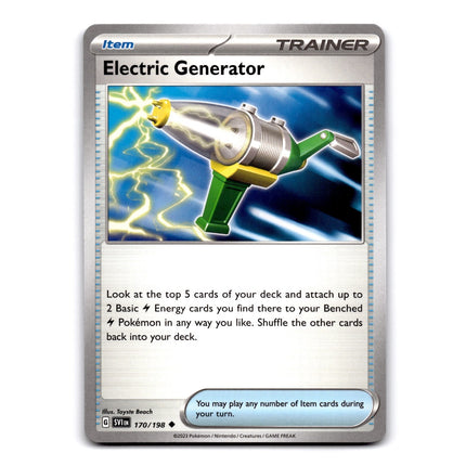Electric Generator Uncommon SV01: Scarlet & Violet Base Set 170/198 NM
