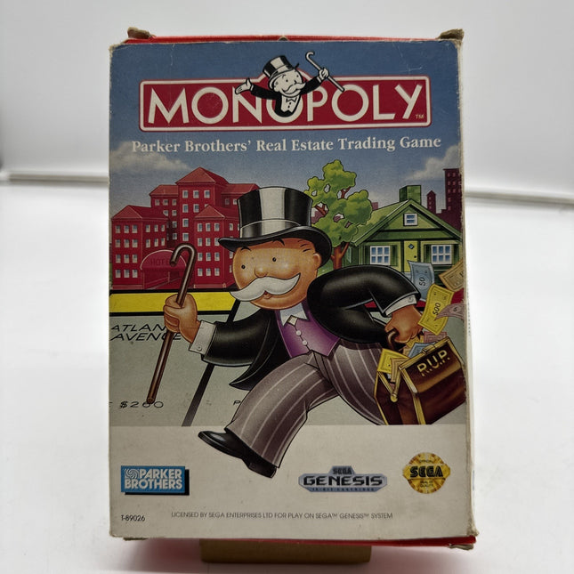 Sega Genesis Monopoly Paker Brothers' Real Estate Trading Game