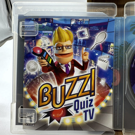 BUZZ QUIZ TV GAME FOR PS3 PLAYSTATION 3, GAME DISC, CASE, MANUAL, NO BUZZERS
