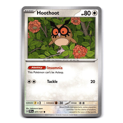 Hoothoot Common SV: Prismatic Evolutions 077/131 NM