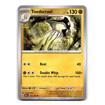 Toedscruel Uncommon SV03: Obsidian Flames 119/197 NM