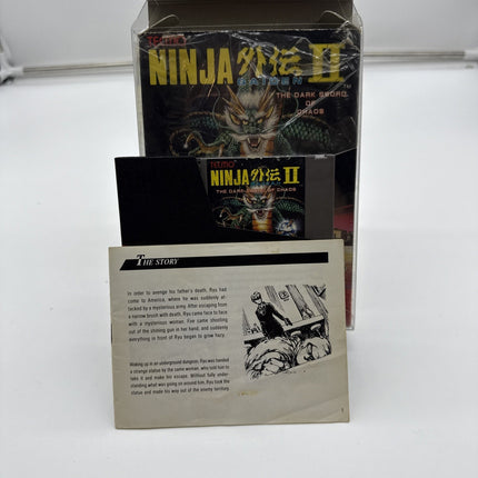 1990 NINTENDO NES TECMO NINJA GAIDEN II DARK SWORD OF CHAOS CIB HIGH GRADE