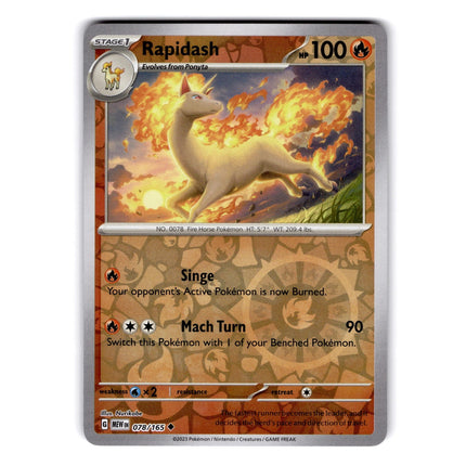 Rapidash Uncommon SV: Scarlet & Violet 151 078/165 NM