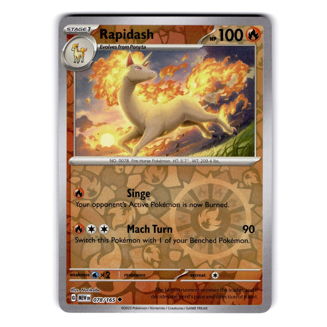 Rapidash Uncommon SV: Scarlet & Violet 151 078/165 NM