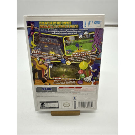 Sega Superstars Tennis (Nintendo Wii, 2008) Complete w/ Manual TESTED
