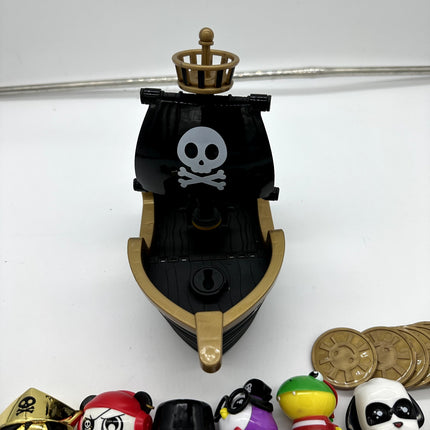 Ryans World Pirate Ship Toy Lot SS RYAN Black Ship With Figures And Coins