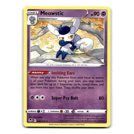 Meowstic Uncommon SWSH12: Silver Tempest 082/195 NM