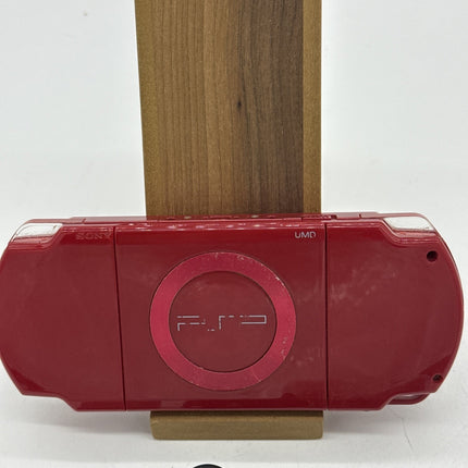 Sony PSP-2000 PSP 2000 Console Red Region free w/adapter, battery - Very Good