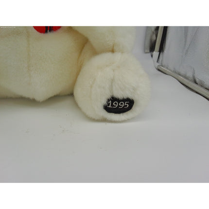 Vintage 1995 Coca Cola White Polar Bear Teddy Plush Toy 11" with tag