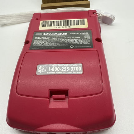Nintendo Game Boy Color Handheld Game Console - Berry Pink Red - Tested & Works