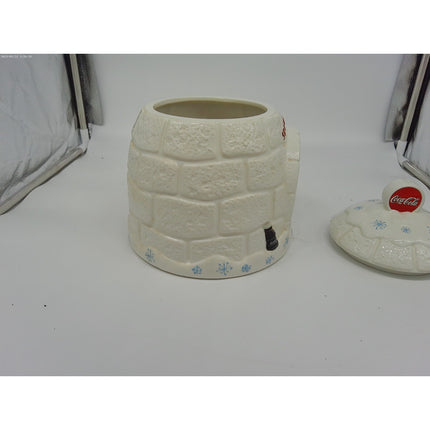 Coca Cola Cookie Jar Igloo Polar Bears Ceramic 2005 great Serve ice cold polar