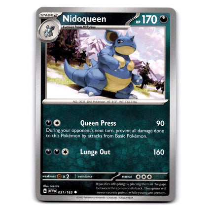 Nidoqueen Uncommon SV: Scarlet & Violet 151 031/165 NM