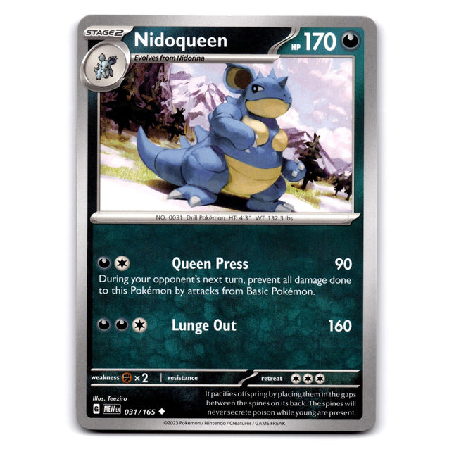 Nidoqueen Uncommon SV: Scarlet & Violet 151 031/165 NM