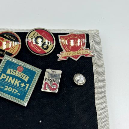 Perfectly Posh - Rush Pink -2000s Bath & Body Lapel Pins Greek Border- 12 lot