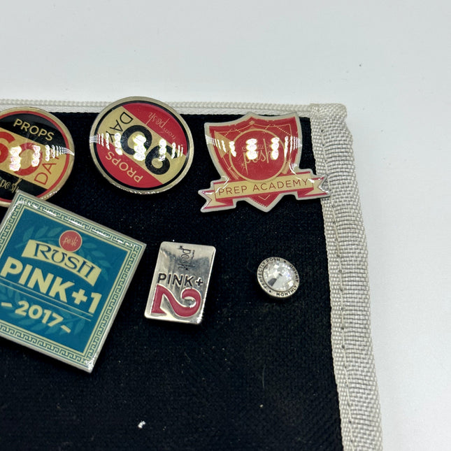 Perfectly Posh - Rush Pink -2000s Bath & Body Lapel Pins Greek Border- 12 lot