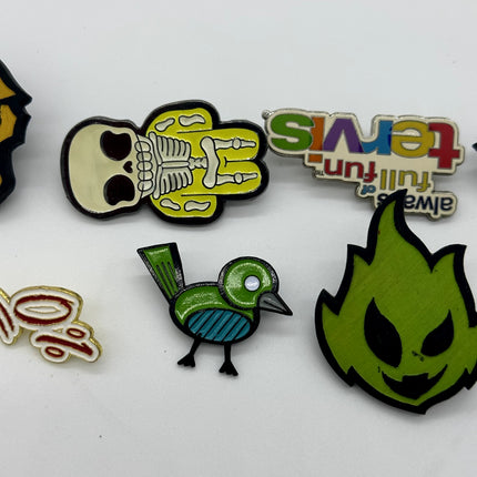 13 Random Pin Lot, skelly, birds, tarvis, st pete, 0% flame head