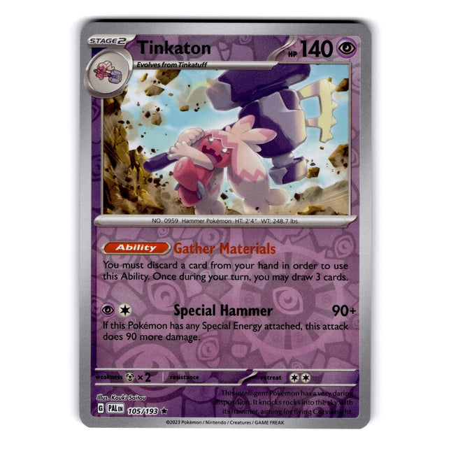 Tinkaton Rare SV02: Paldea Evolved 105/193 NM