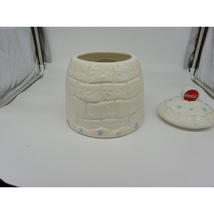 Coca Cola Cookie Jar Igloo Polar Bears Ceramic 2005 great Serve ice cold polar
