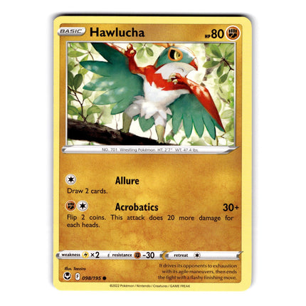 Hawlucha Common SWSH12: Silver Tempest 098/195 NM
