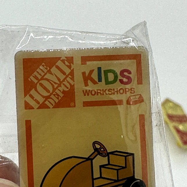 Vintage lawn mower Collectible Pin from Home Depot Kids Workshop